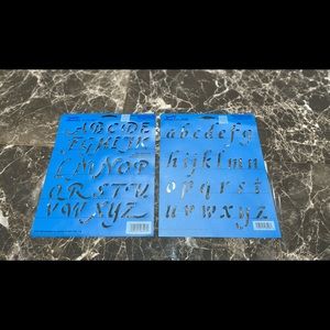 Calligraphy letter stencils
Upper & Lower Case